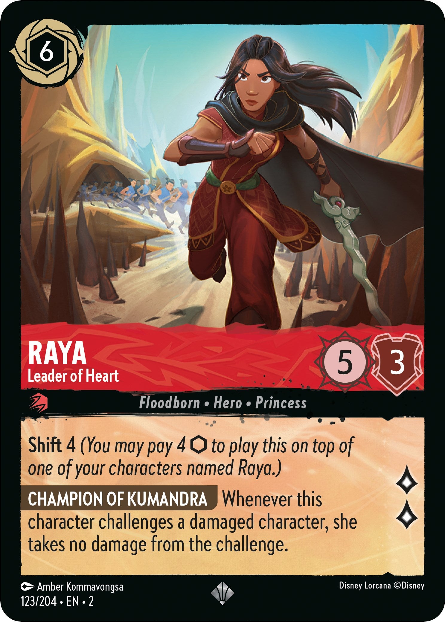 Raya - Leader of Heart 123/204 (Rise of the Floodborn)