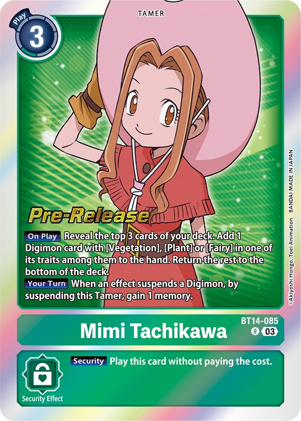 Mimi Tachikawa [BT14-085] [Blast Ace Pre-Release Cards] Foil