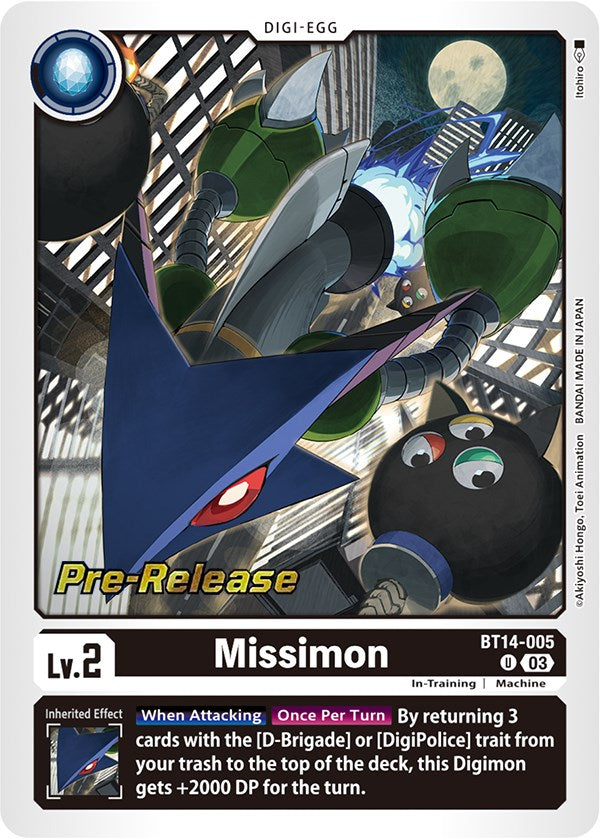 Missimon [BT14-005] [Blast Ace Pre-Release Cards] Foil