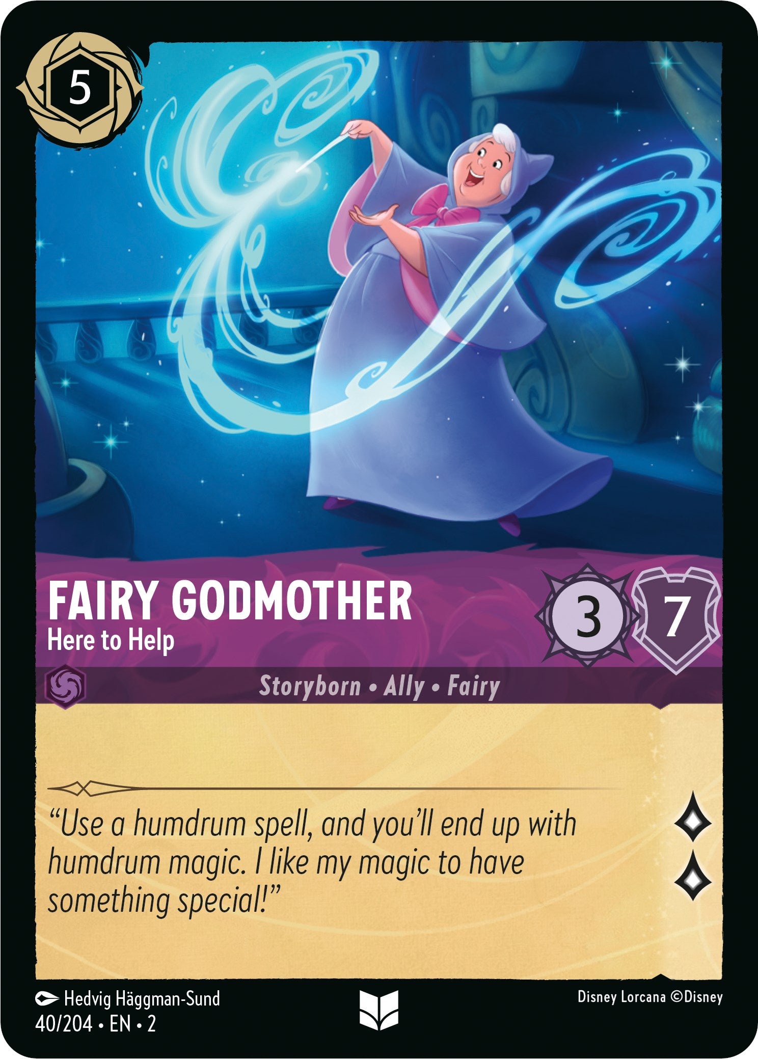 Fairy Godmother - Here to Help 40/204 (Rise of the Floodborn) Cold Foil