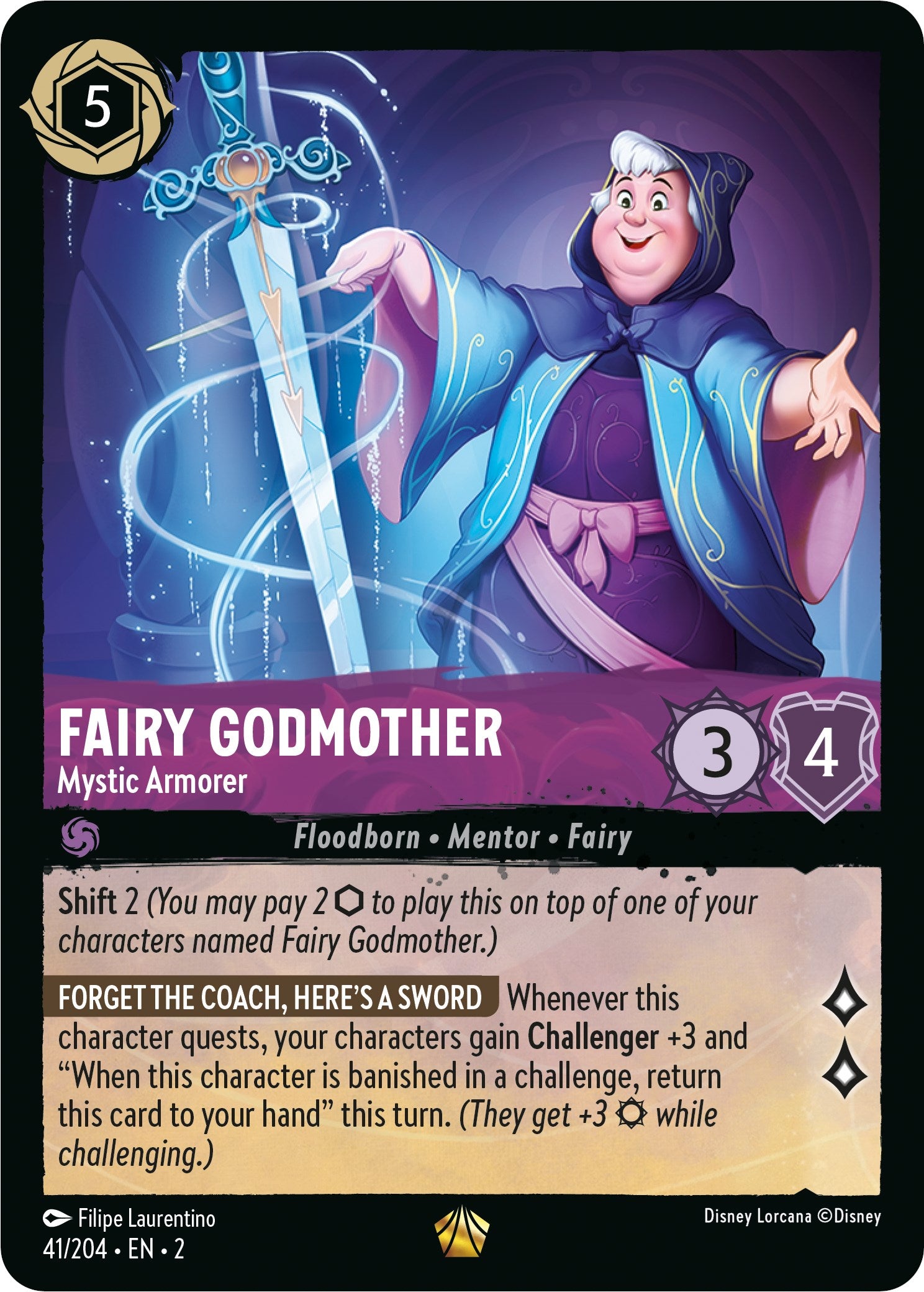 Fairy Godmother - Mystic Armorer 41/204 (Rise of the Floodborn) Cold Foil