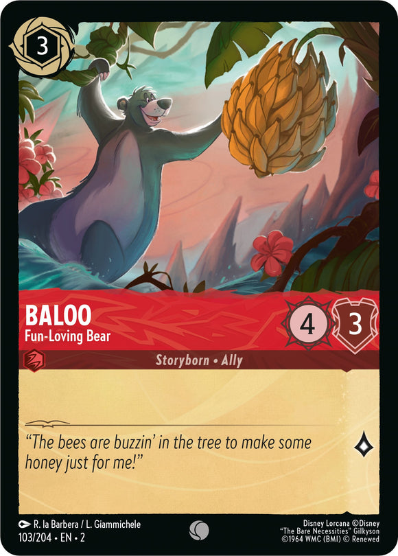 Baloo - Fun-Loving Bear 103/204 (Rise of the Floodborn) Cold Foil