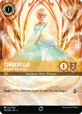 Cinderella - Ballroom Sensation (Alternate Art) 205/204 (Rise of the Floodborn) Holofoil