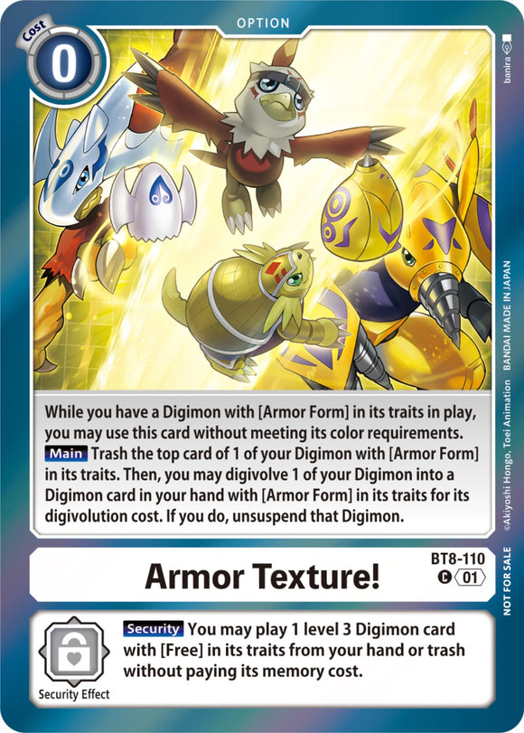 Armor Texture! (Blast Ace Double Pack Set) [BT8-110] [New Awakening] Foil