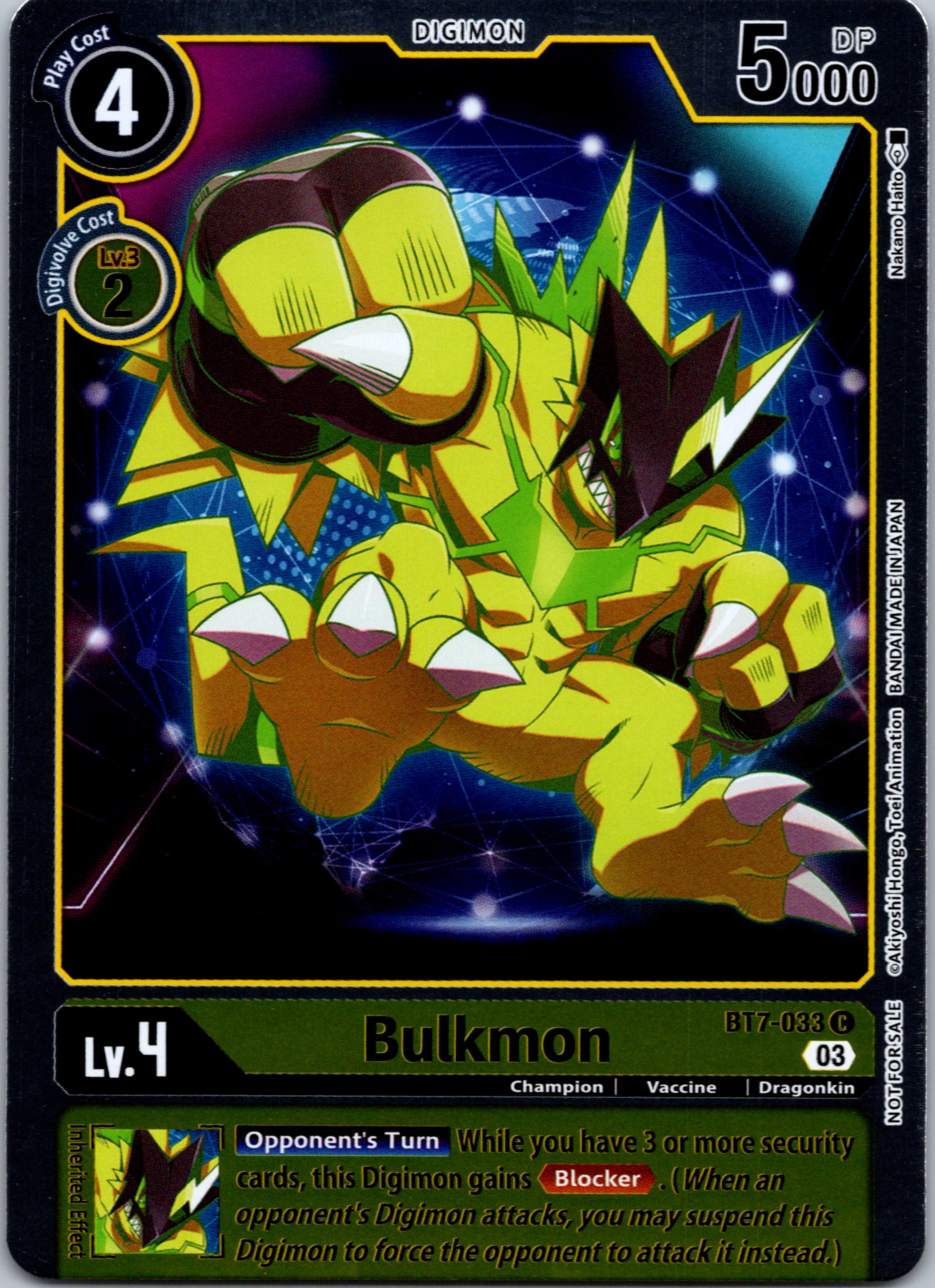 Bulkmon (Official Tournament Pack Vol.11) [BT7-033] [Next Adventure] Foil