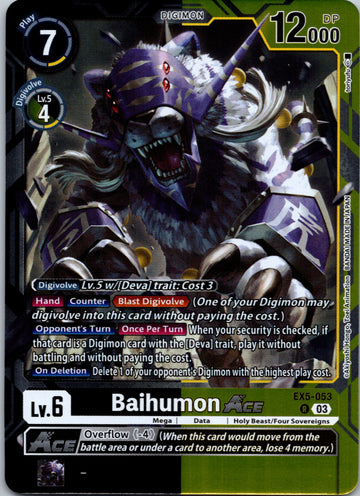 Baihumon Ace [EX5-053] [Animal Colosseum] Foil