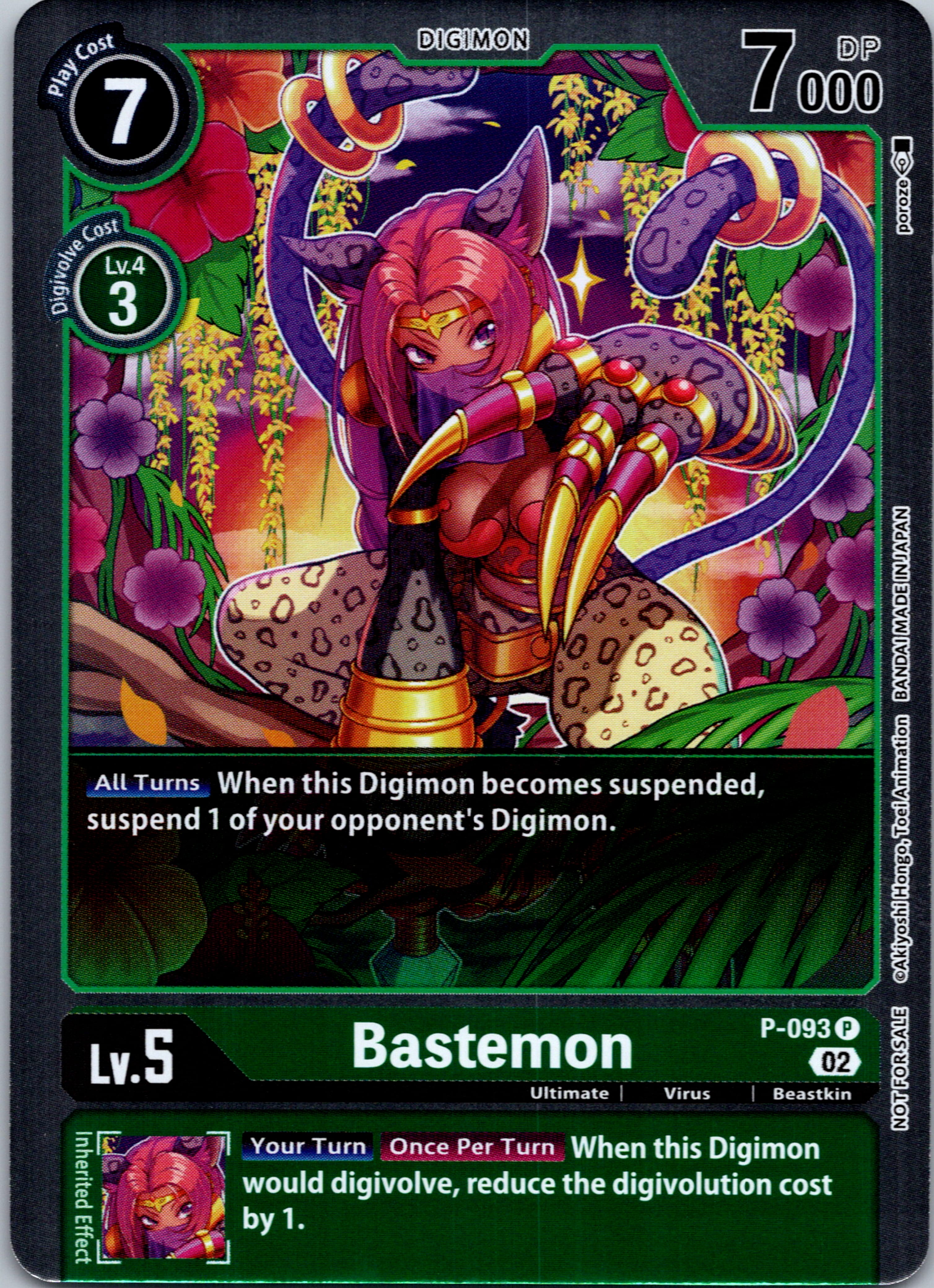 Bastemon - P-093 (3rd Anniversary Update Pack) [P-093] [Digimon Promotion Cards] Foil