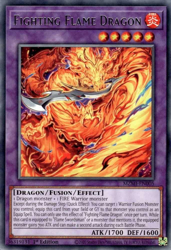 Fighting Flame Dragon [MZMI-EN005] - (Rare) 1st Edition