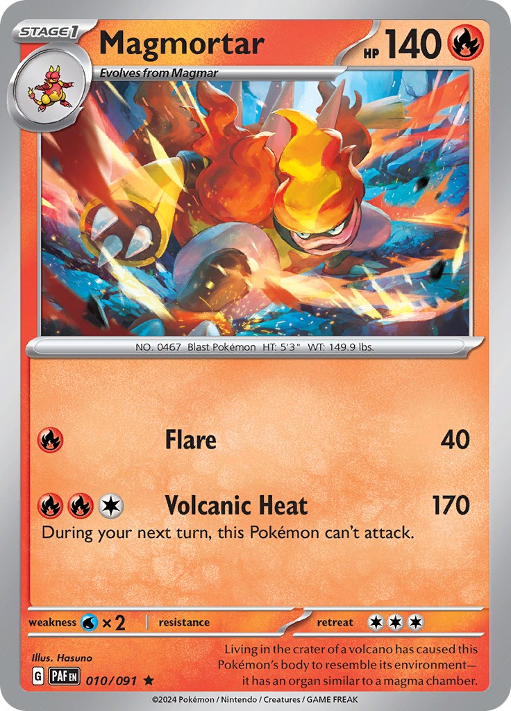 Magmortar [10/091] - (Paldean Fates) Holofoil