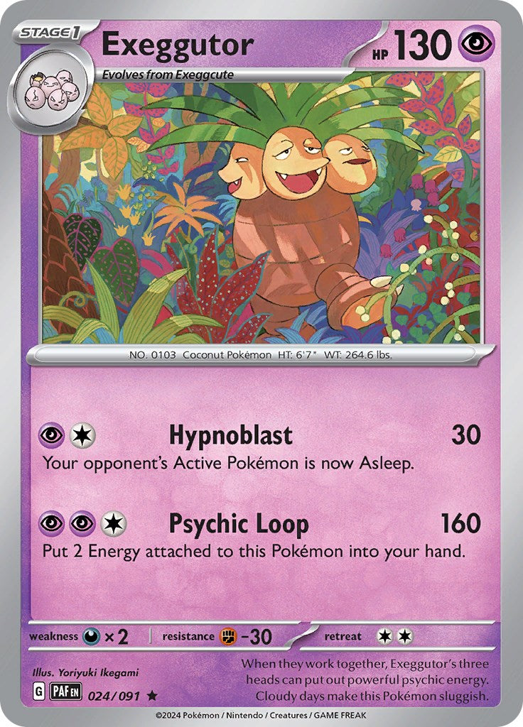 Exeggutor [24/091] - (Paldean Fates) Reverse Holofoil