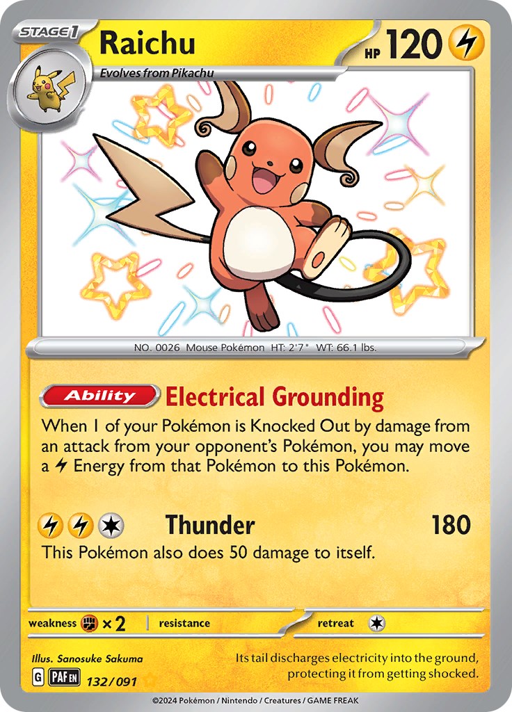 Raichu [132/091] - (Paldean Fates) Holofoil