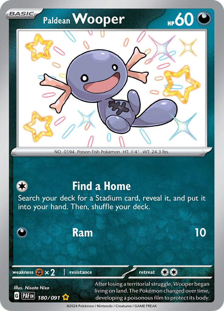 Paldean Wooper [180/091] - (Paldean Fates) Holofoil