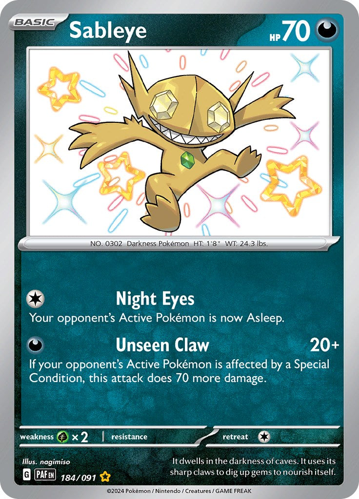 Sableye [184/091] - (Paldean Fates) Holofoil