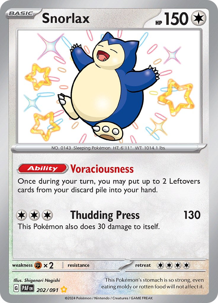 Snorlax [202/091] - (Paldean Fates) Holofoil