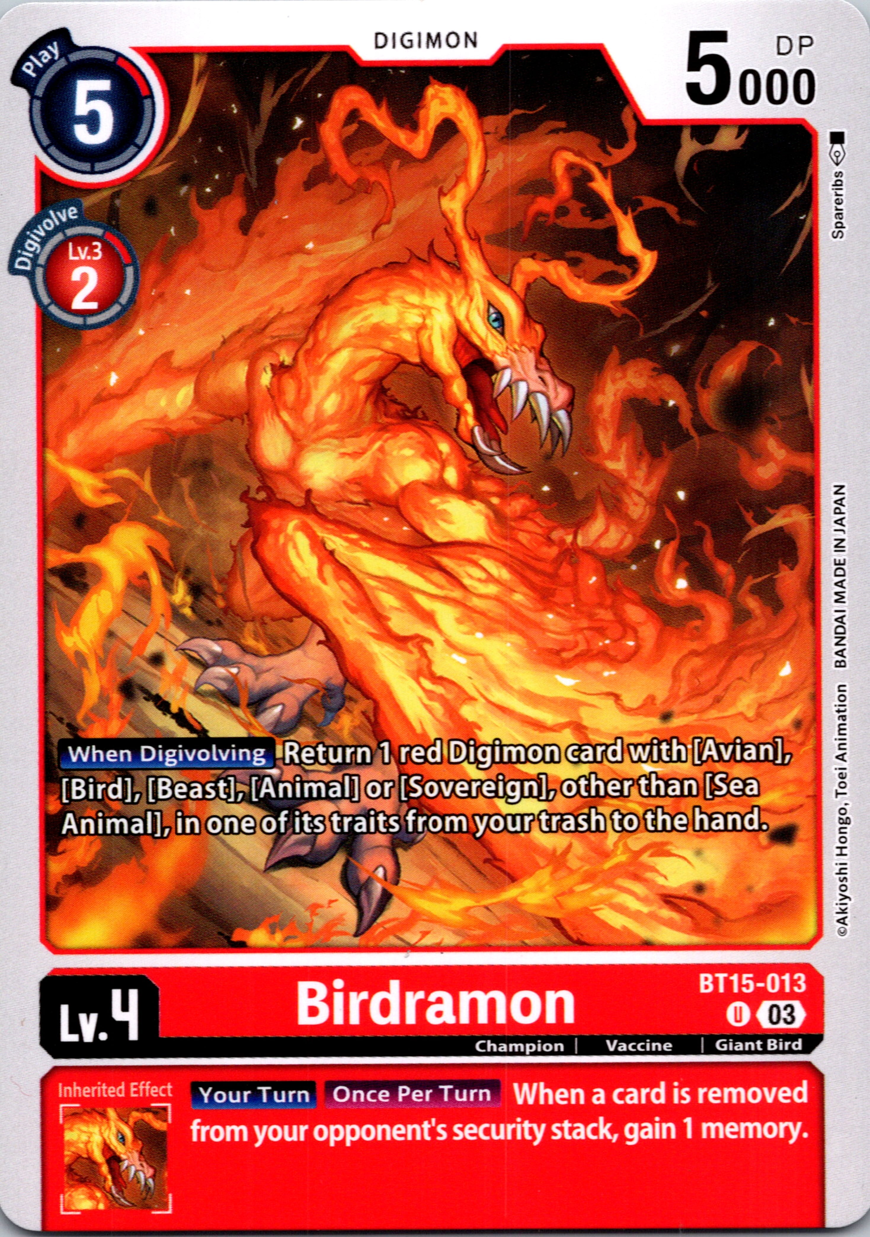 Birdramon [BT15-013] [Exceed Apocalypse] Normal