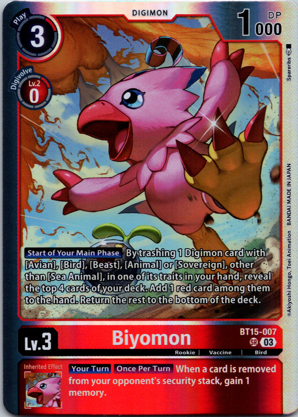 Biyomon [BT15-007] [Exceed Apocalypse] Foil