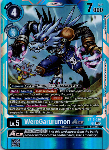 WereGarurumon Ace [BT15-026] [Exceed Apocalypse] Foil