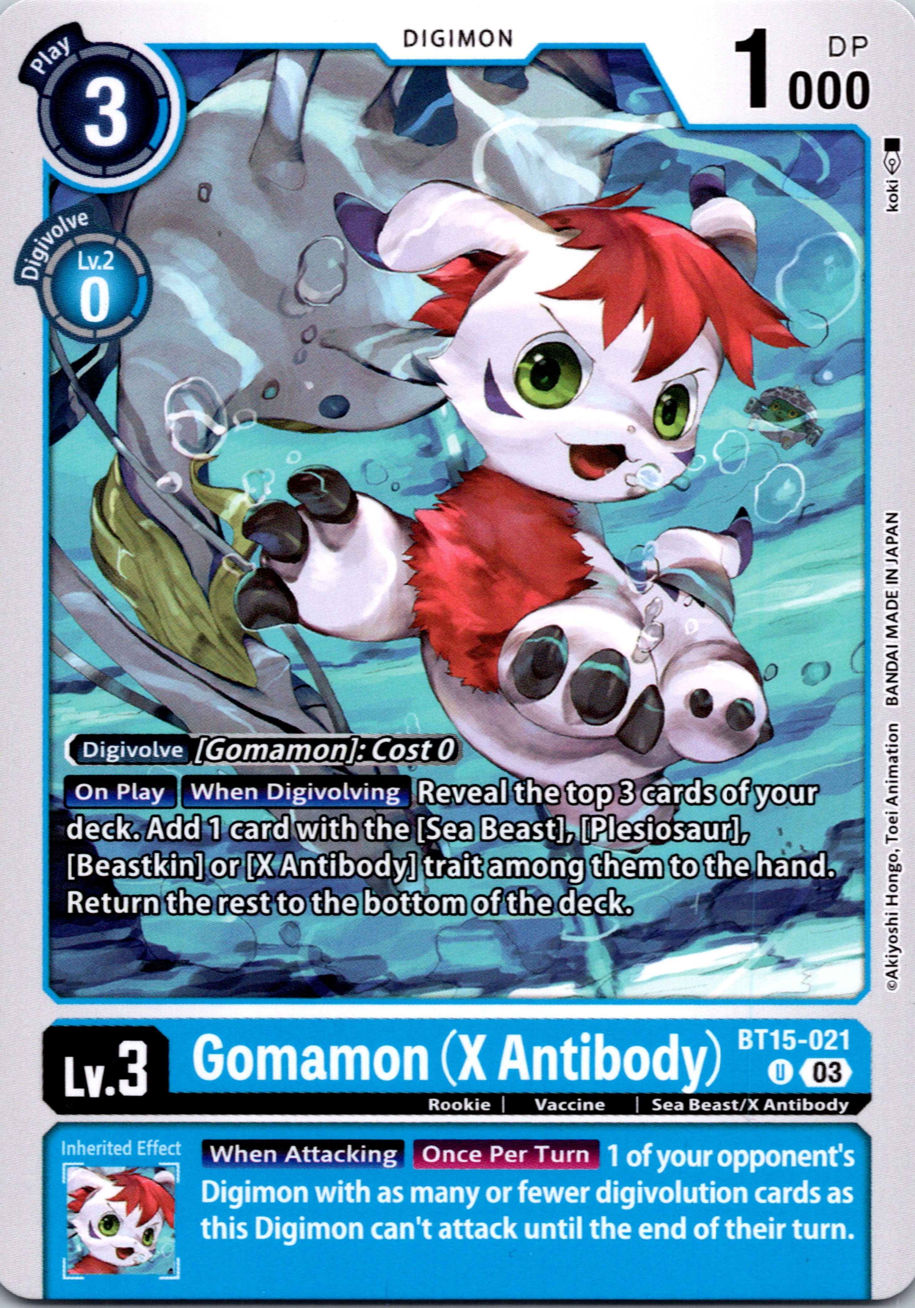 Gomamon (X Antibody) [BT15-021] [Exceed Apocalypse] Normal