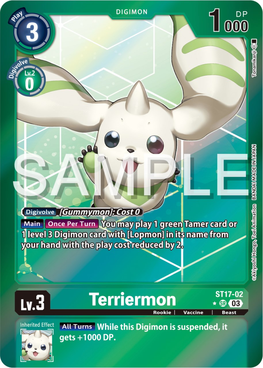 Terriermon (Advanced Deck Set Double Typhoon Secret Pack) [ST17-02] [Starter Deck 17: Double Typhoon Advanced Deck Set] Foil