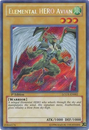 Elemental HERO Avian (Alternate Art) [LCGX-EN002] Secret Rare - Duel Kingdom