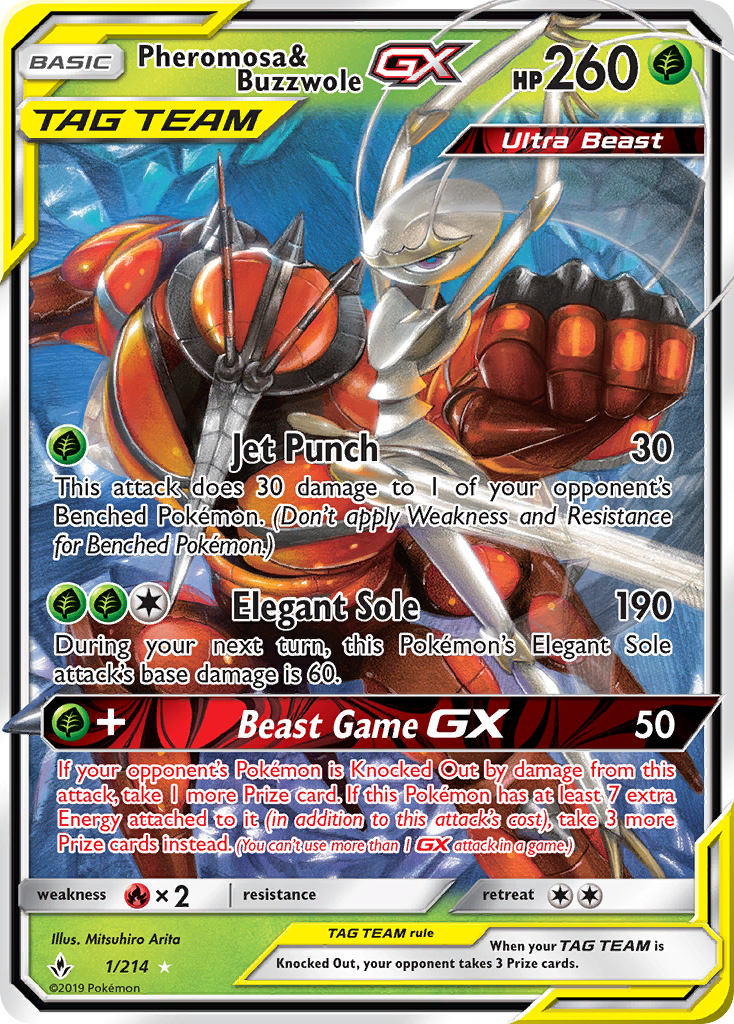 Pheromosa & Buzzwole GX (1/214) [Sun & Moon: Unbroken Bonds] - Duel Kingdom