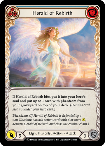 Herald of Rebirth (Blue) (Rainbow Foil) [U-MON022-RF] Unlimited Rainbow Foil - Duel Kingdom