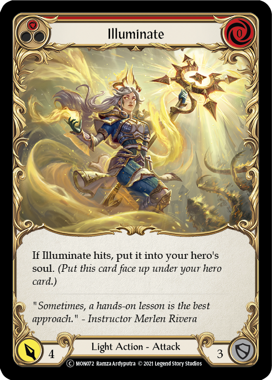 Illuminate (Red) (Rainbow Foil) [U-MON072-RF] Unlimited Rainbow Foil - Duel Kingdom