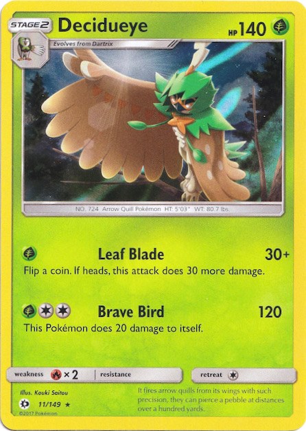 Decidueye (11/149) (Water Web Holo) [Sun & Moon: Base Set]