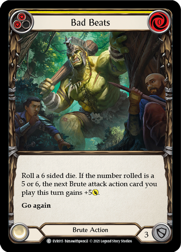 Bad Beats (Yellow) [EVR015] 1st Edition Normal - Duel Kingdom