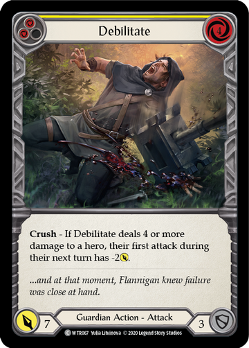 Debilitate (Yellow) [WTR067] Unlimited Rainbow Foil - Duel Kingdom