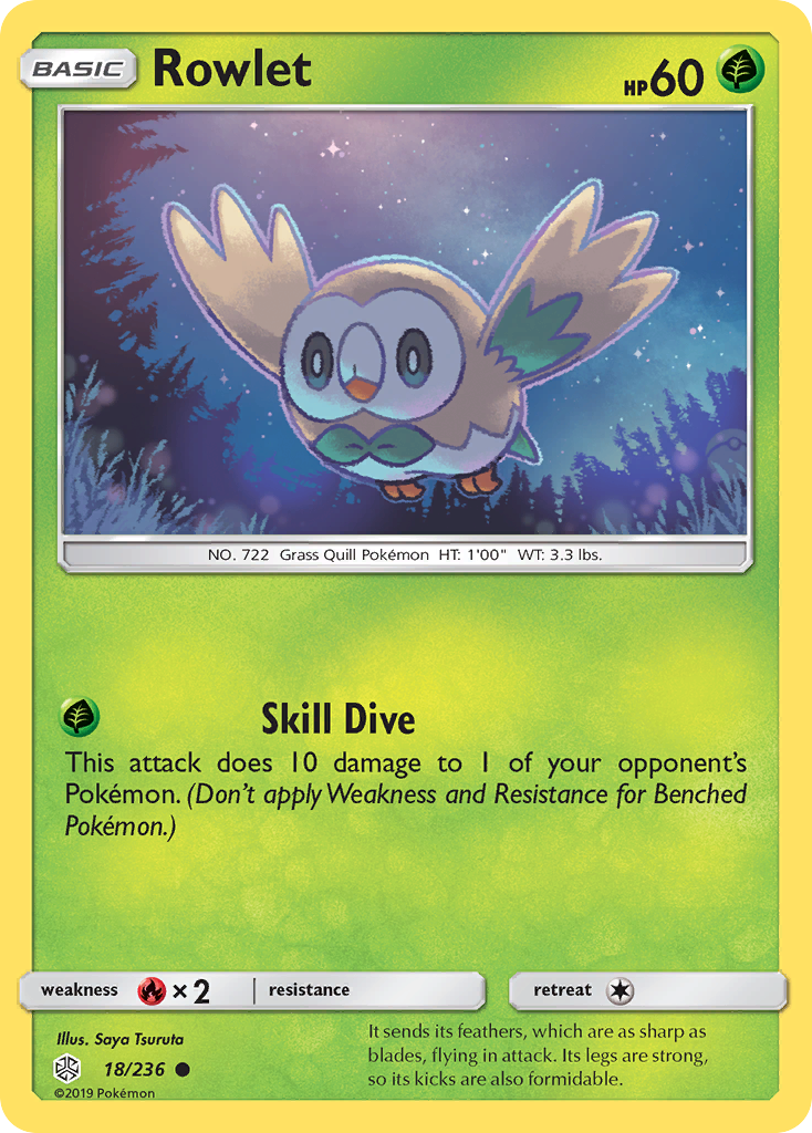 Rowlet (18/236) [Sun & Moon: Cosmic Eclipse] - Duel Kingdom