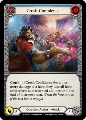 Crush Confidence (Blue) [WTR065-C] Alpha Print Rainbow Foil - Duel Kingdom