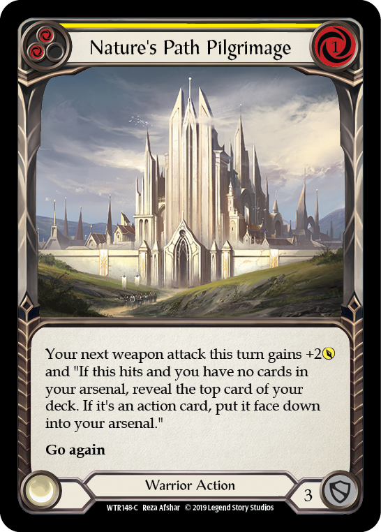 Nature's Path Pilgrimage (Yellow) [WTR148-C] Alpha Print Rainbow Foil - Duel Kingdom