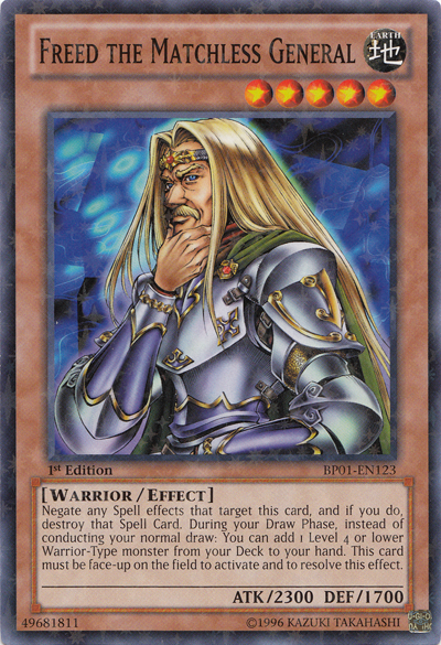 Freed the Matchless General [BP01-EN123] Starfoil Rare - Duel Kingdom