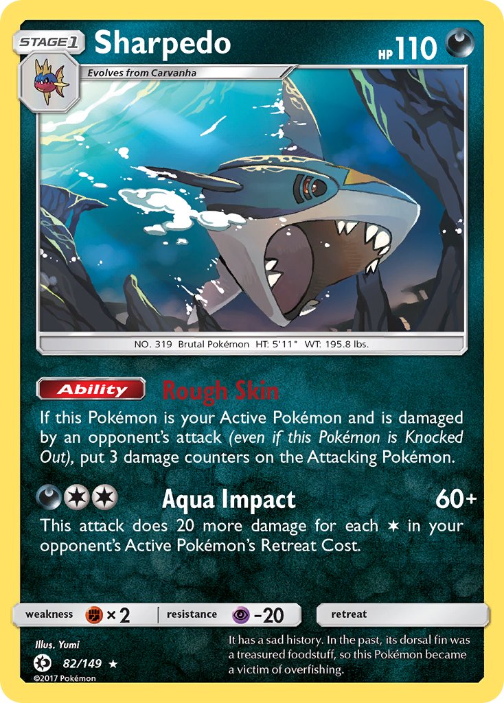 Sharpedo (82/149) (Cosmos Holo) (Blister Exclusive) [Sun & Moon: Base Set] - Duel Kingdom