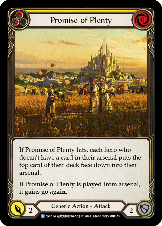 Promise of Plenty (Yellow) [CRU184] 1st Edition Normal - Duel Kingdom
