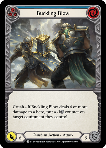 Buckling Blow (Blue) [WTR059] Unlimited Rainbow Foil - Duel Kingdom
