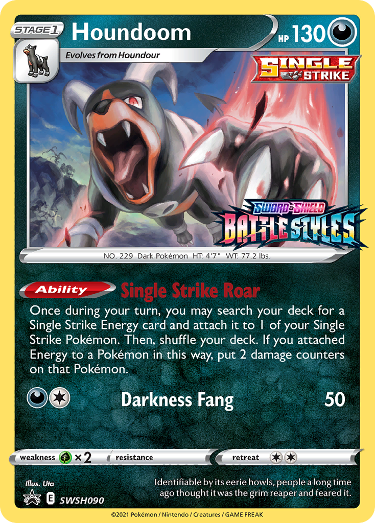 Houndoom (SWSH090) (Prerelease Promo) [Sword & Shield: Black Star Promos] - Duel Kingdom