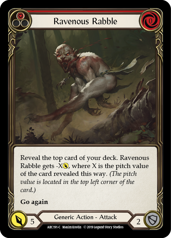 Ravenous Rabble (Red) [ARC191-C] 1st Edition Normal - Duel Kingdom