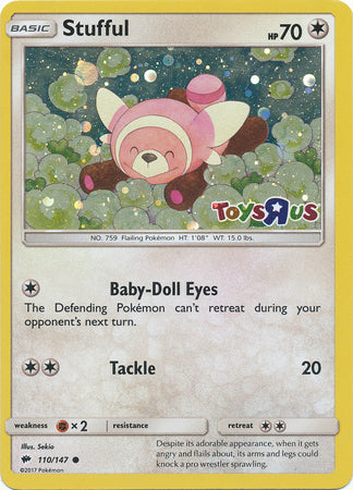 Stufful (110/147) (Toys R Us Promo) [Sun & Moon: Burning Shadows] - Duel Kingdom