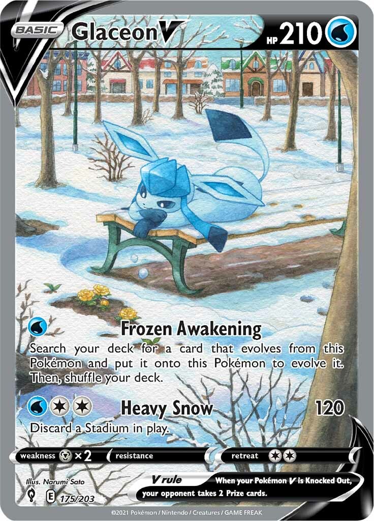 Glaceon V (175/203) [Sword & Shield: Evolving Skies] - Duel Kingdom