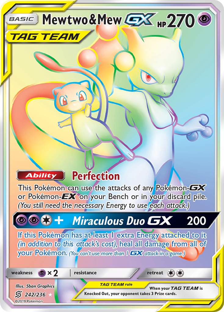 Mewtwo & Mew GX (242/236) [Sun & Moon: Unified Minds] - Duel Kingdom