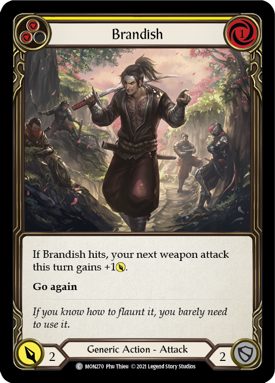 Brandish (Yellow) [MON270] 1st Edition Normal - Duel Kingdom