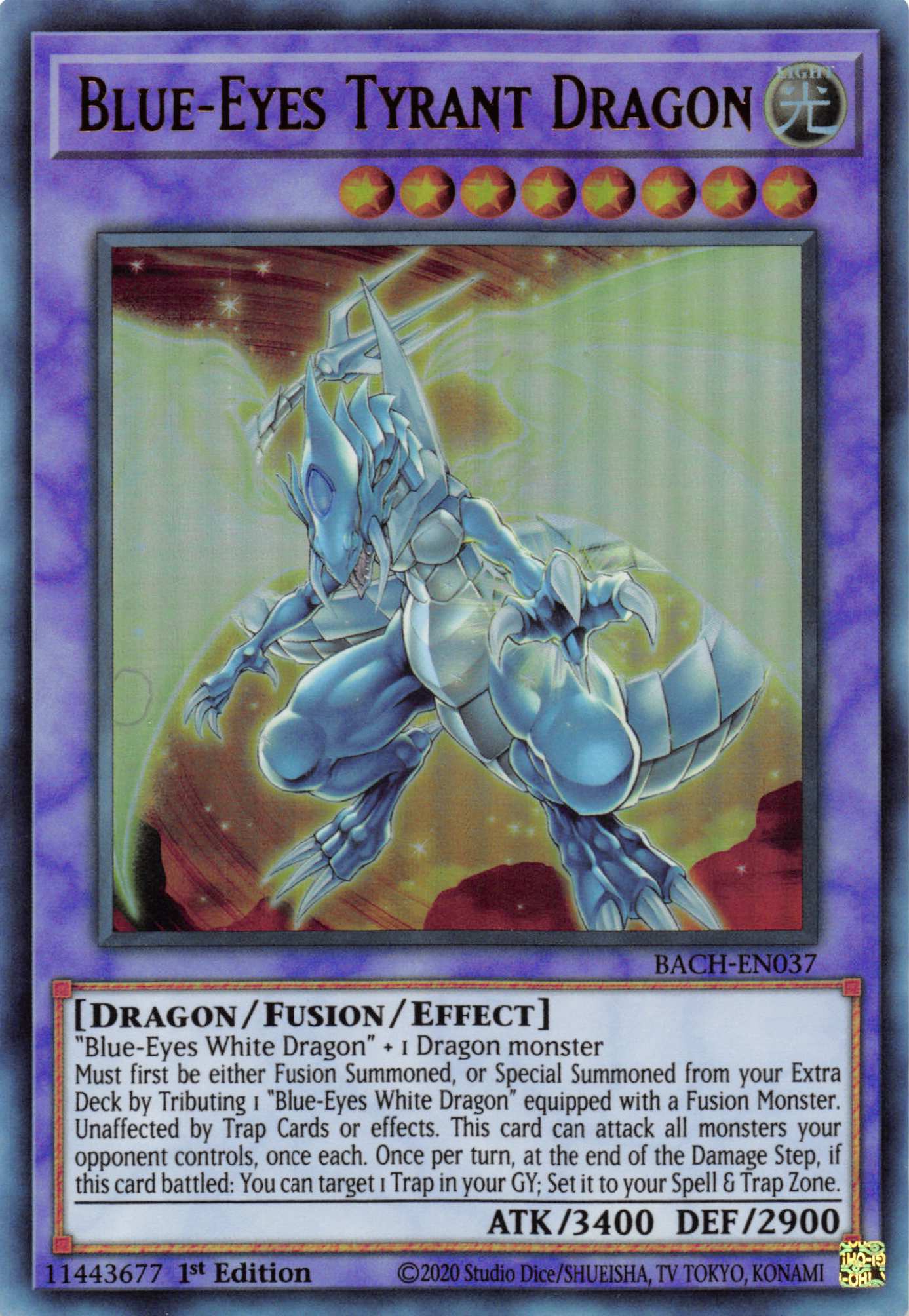 Blue-Eyes Tyrant Dragon [BACH-EN037] Ultra Rare - Duel Kingdom