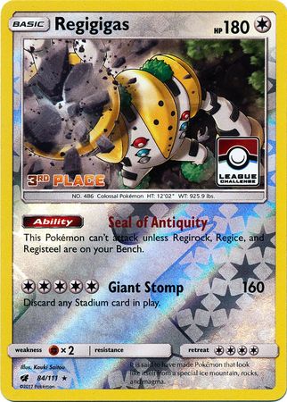 Regigigas (84/111) (League Promo 3rd Place) [Sun & Moon: Crimson Invasion] - Duel Kingdom