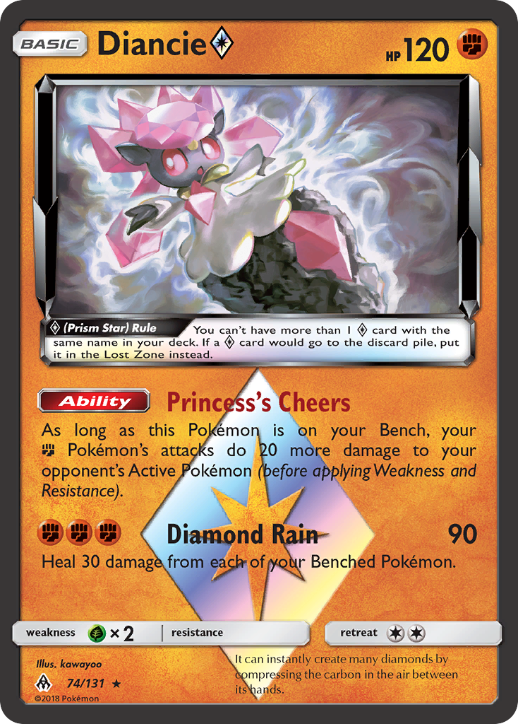 Diancie (74/131) (Prism Star) [Sun & Moon: Forbidden Light] - Duel Kingdom