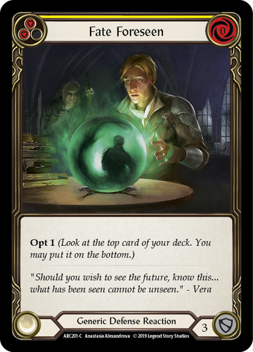 Fate Foreseen (Yellow) [ARC201-C] 1st Edition Normal - Duel Kingdom