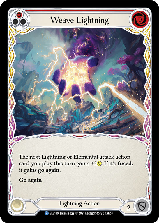 Weave Lightning (Red) [ELE180] 1st Edition Normal - Duel Kingdom