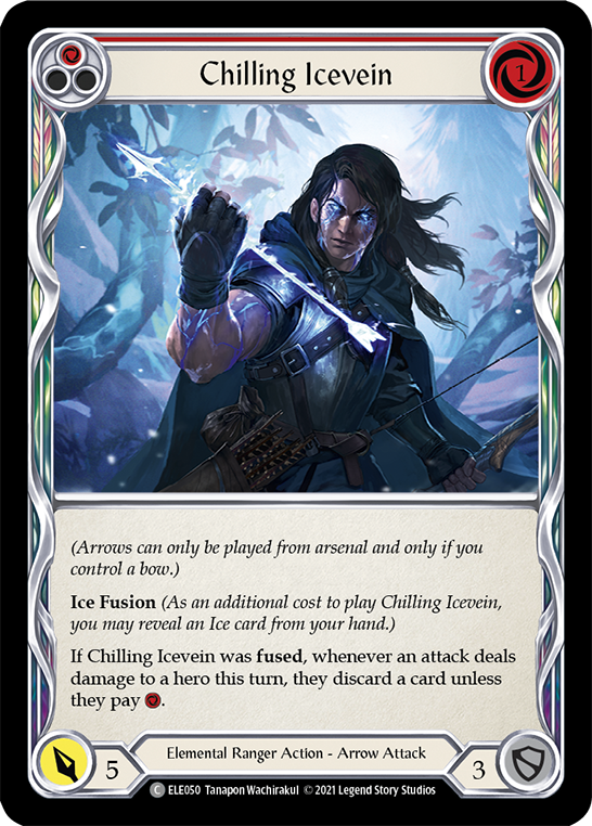 Chilling Icevein (Red) [ELE050] 1st Edition Normal - Duel Kingdom