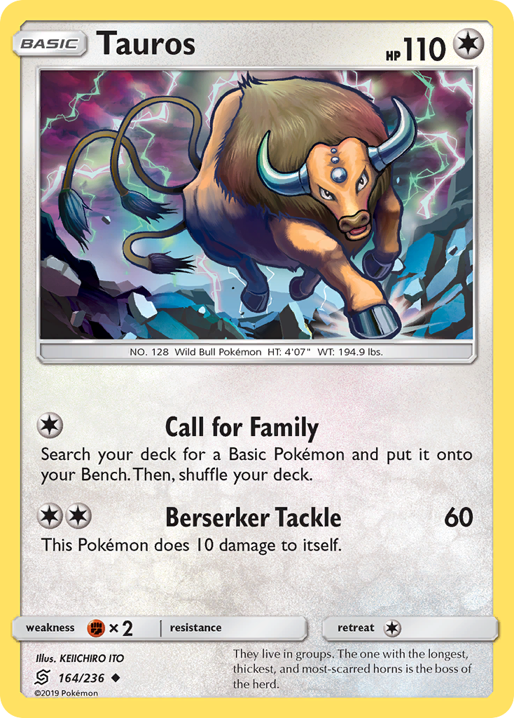 Tauros (164/236) [Sun & Moon: Unified Minds] - Duel Kingdom